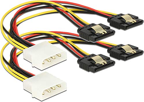 2x DeLock Kabel Power Molex 4 Pin Stecker > 2 x SATA 15 Pin Buchse Metall 20 cm 2x DeLock Kabel Power Molex 4 Pin Stecker > 2 x SATA 15 Pin Buchse Metall 20 cm von DeLOCK