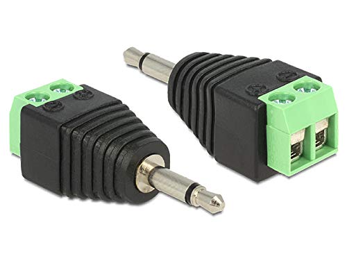 2x Delock 65528 Adapter Terminalblock 2 Polig auf 3,5mm Klinke Stecker Schwarz/Grün 2x Delock 65528 Adapter Terminalblock 2 Polig auf 3,5mm Klinke Stecker Schwarz/Grün von DeLOCK