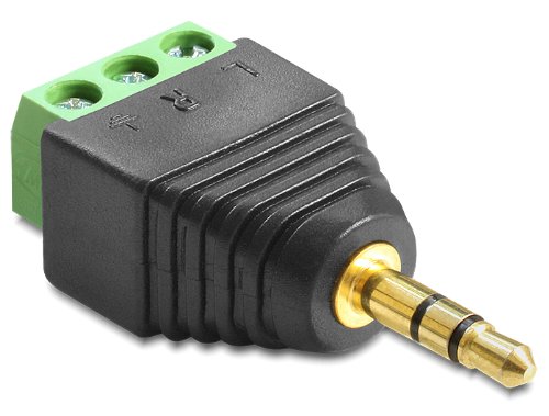 Delock Adapter Klinke (Stecker 3,5 mm > Terminalblock 3 Pin) 2er Pack von DeLOCK