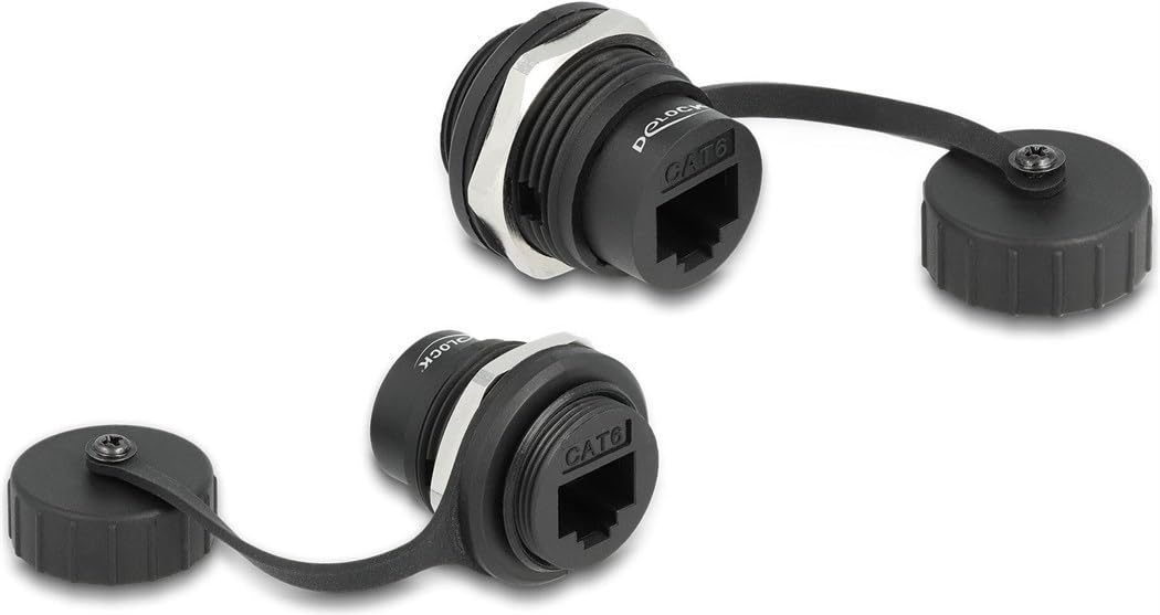 Delock RJ45 Cat.6 Einbaubuchse mit Verschlusskappe IP67 Staub- und wasserdicht Delock RJ45 Cat.6 Einbaubuchse mit Verschlusskappe IP67 Staub- und wasserdicht von DeLOCK