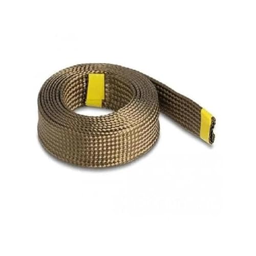 Geflechtschlauch aus Basalt Fasern 2 m x 25 mm braun Geflechtschlauch aus Basalt Fasern 2 m x 25 mm braun von DeLOCK