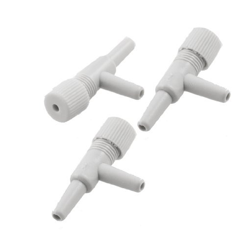 3 PC Gray Plastic 2 Way Aquarium lucht regelkleppen von DealMux