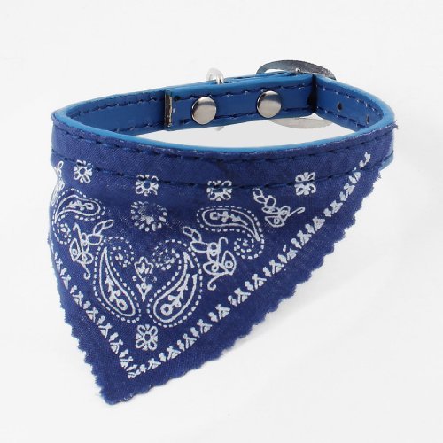 Een pin gesp Dreieckstuch 5-hole riem Cat Dog Pet Collar Blue von DealMux