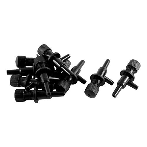 Kunststoff-Aquarium 2-Wege-Luftdurchflussregelventile 10 Stück schwarz Kunststoff-Aquarium 2-Wege-Luftdurchflussregelventile 10 Stück schwarz von DealMux
