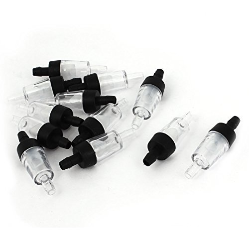 Kunststoff Rückschlag Aquarium Rückschlagventil Luftpumpe 12 Stück Clear Black von DealMux