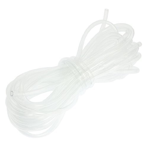 Silicon Aquarium Fish Pond Pomp Air Line Pipe Pipe, 8m van 5mm, Clear / White von DealMux