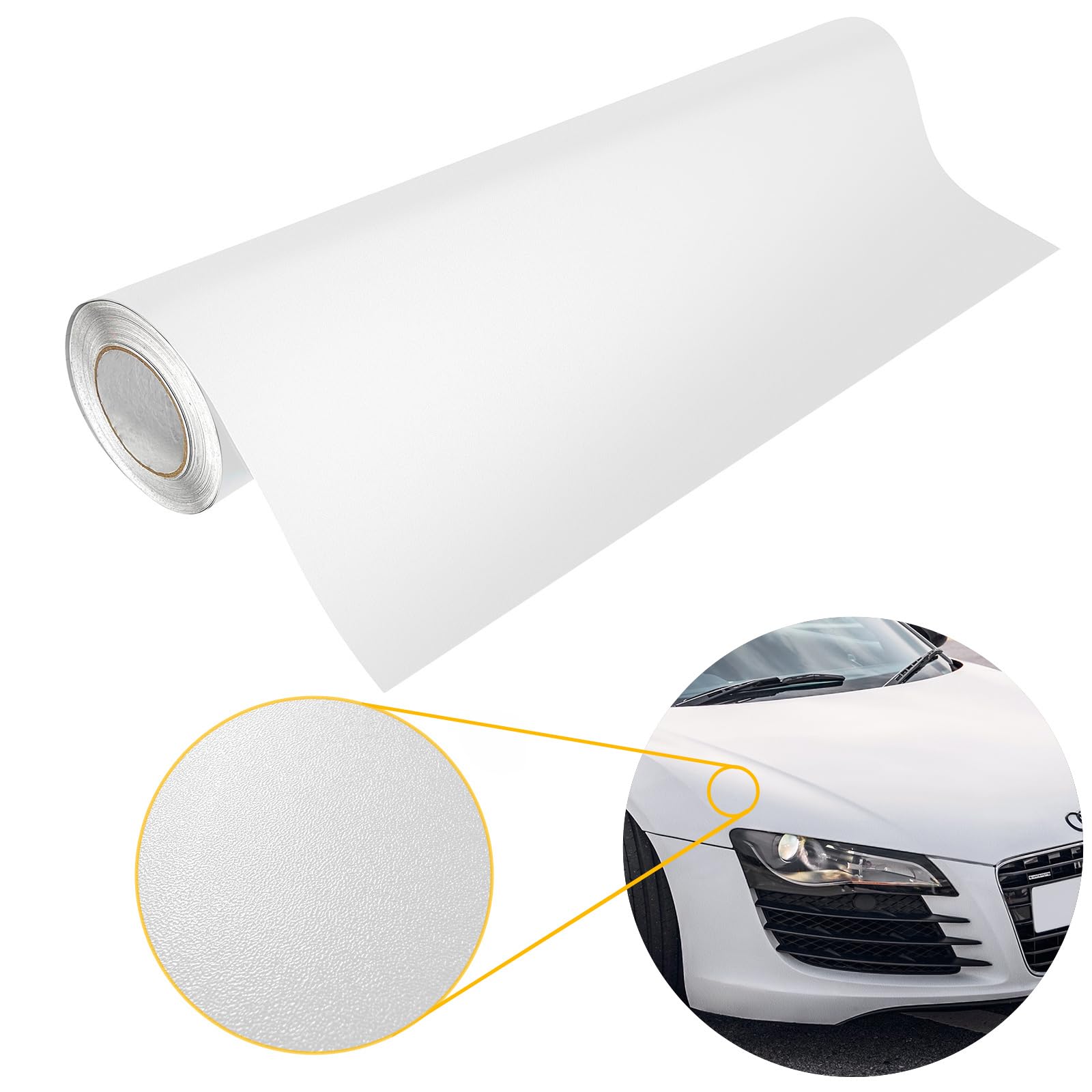 Autofolie matt 100x200 cm | Klebefolie Auto mit Luftkanal-Kleber und UV-Schutz | Selbstklebend Folie für Innen und Außen | Auto Folierung für Tuning | Carwrappingfolie | Strukturfolie Weiß Matt Autofolie matt 100x200 cm | Klebefolie Auto mit Luftkanal-Kleber und UV-Schutz | Selbstklebend Folie für Innen und Außen | Auto Folierung für Tuning | Carwrappingfolie | Strukturfolie Weiß Matt von DecoMeister