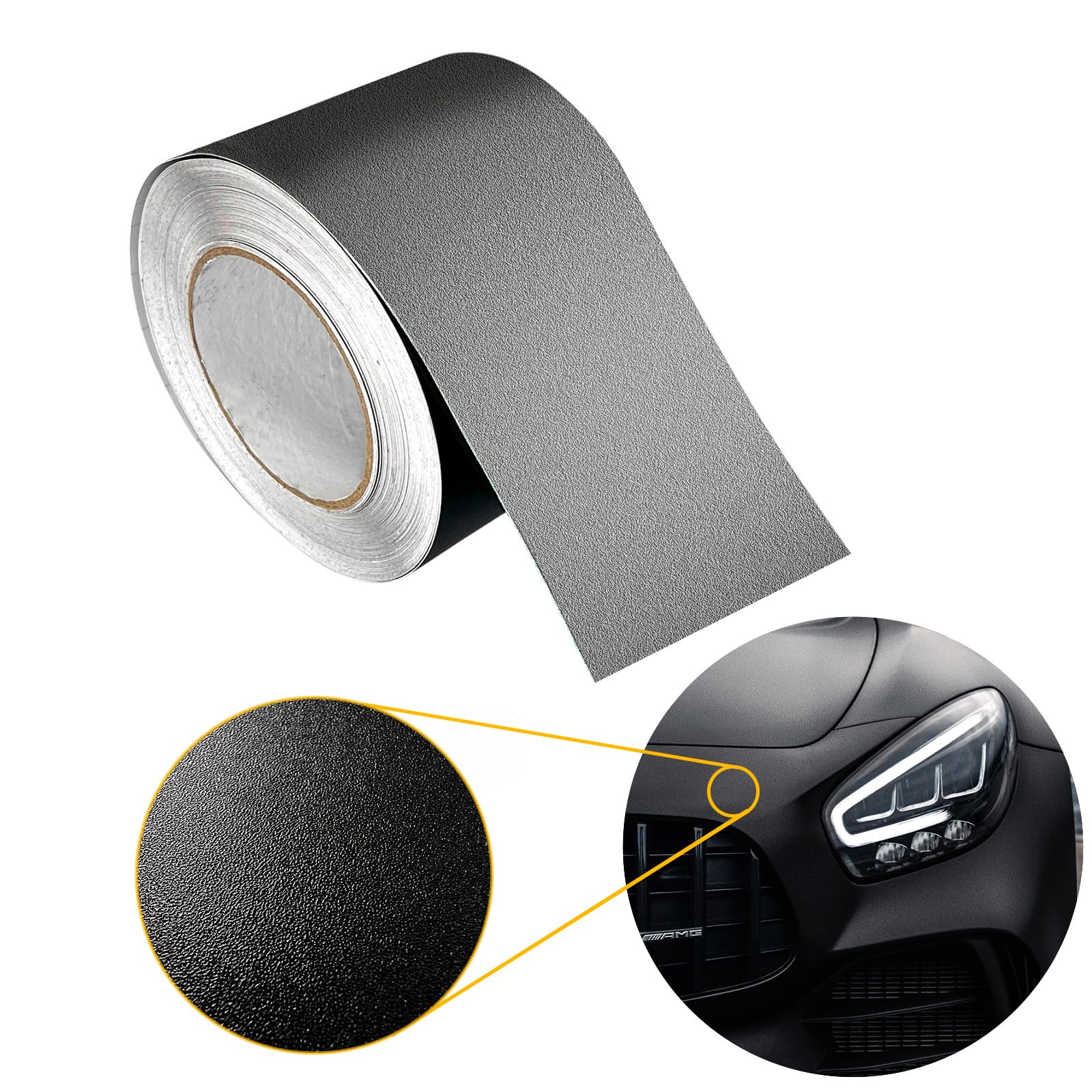 Autofolie matt 10x50cm | Klebefolie Auto mit Luftkanal-Kleber und UV-Schutz | Selbstklebend Folie für Innen und Außen | Auto Folierung für Tuning | Einstiegsleisten Schutz | Strukturfolie Schwarz Matt Autofolie matt 10x50cm | Klebefolie Auto mit Luftkanal-Kleber und UV-Schutz | Selbstklebend Folie für Innen und Außen | Auto Folierung für Tuning | Einstiegsleisten Schutz | Strukturfolie Schwarz Matt von DecoMeister