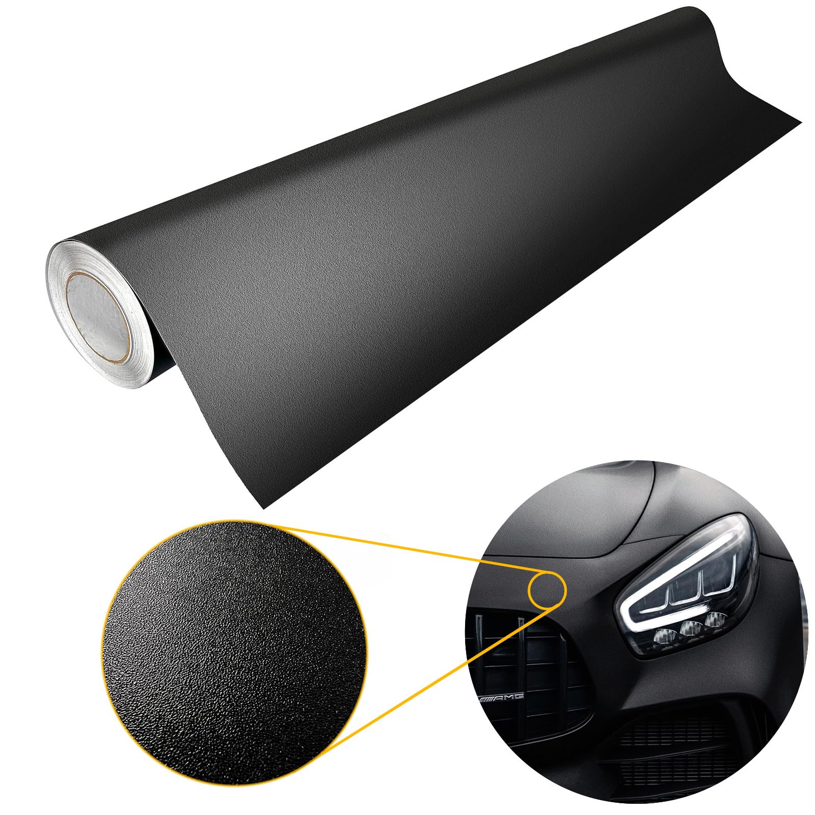 Autofolie matt 151x500 cm | Klebefolie Auto mit Luftkanal-Kleber und UV-Schutz | Selbstklebend Folie für Innen und Außen | Auto Folierung für Tuning | Carwrappingfolie | Strukturfolie Schwarz Matt Autofolie matt 151x500 cm | Klebefolie Auto mit Luftkanal-Kleber und UV-Schutz | Selbstklebend Folie für Innen und Außen | Auto Folierung für Tuning | Carwrappingfolie | Strukturfolie Schwarz Matt von DecoMeister