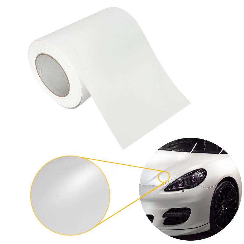 Autofolie matt 20x50 cm | Klebefolie Auto mit Luftkanal-Kleber und UV-Schutz | Selbstklebend Folie für Innen und Außen | Auto Folierung für Tuning | Einstiegsleisten Schutz | Weiß Matt von DecoMeister