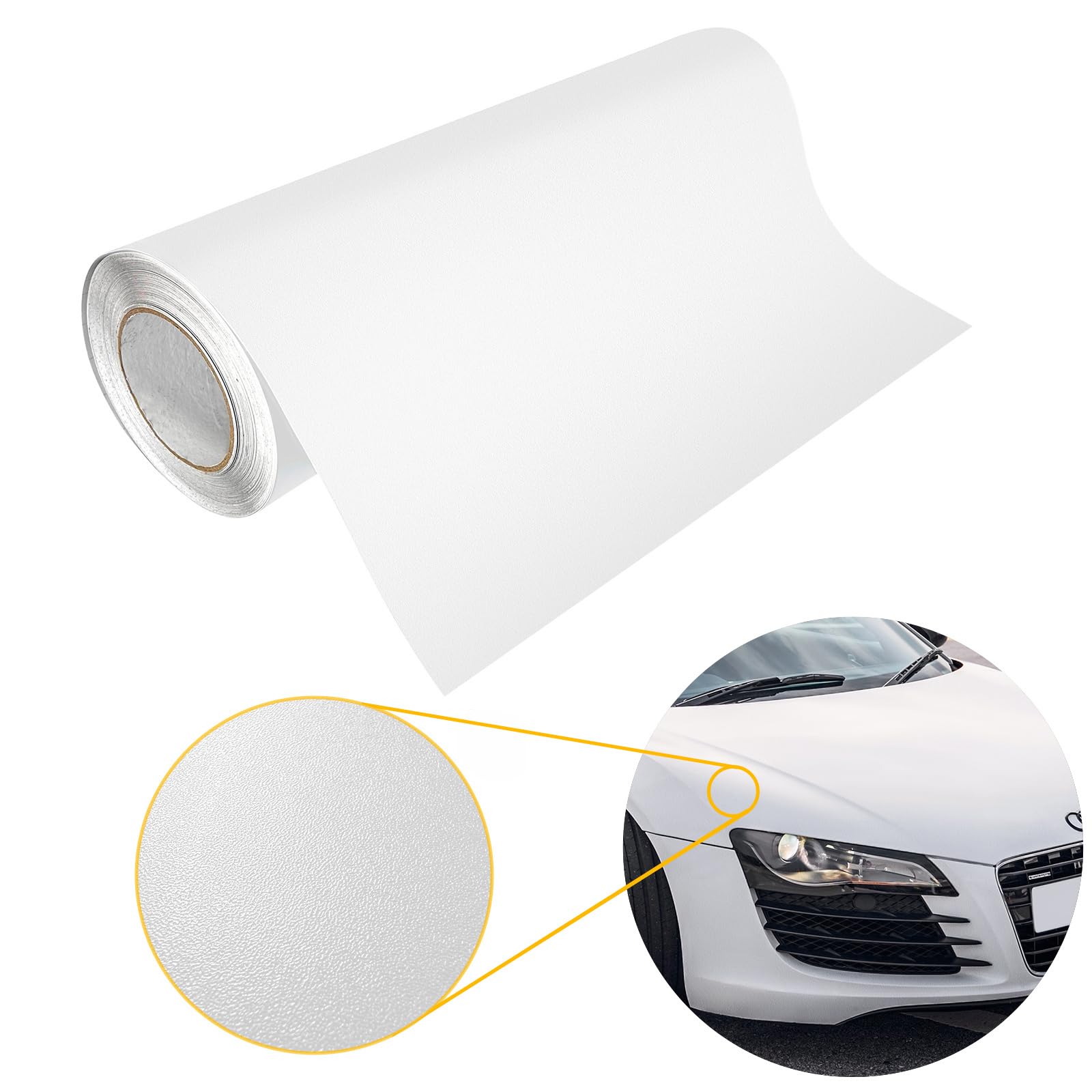 Autofolie matt 50x50 cm | Klebefolie Auto mit Luftkanal-Kleber und UV-Schutz | Selbstklebend Folie für Innen und Außen | Auto Folierung für Tuning | Carwrappingfolie | Strukturfolie Weiß Matt Autofolie matt 50x50 cm | Klebefolie Auto mit Luftkanal-Kleber und UV-Schutz | Selbstklebend Folie für Innen und Außen | Auto Folierung für Tuning | Carwrappingfolie | Strukturfolie Weiß Matt von DecoMeister
