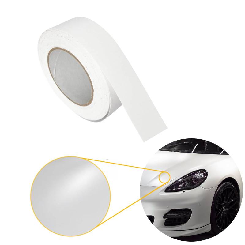 Autofolie matt 5x100 cm | Klebefolie Auto mit Luftkanal-Kleber und UV-Schutz | Selbstklebend Folie für Innen und Außen | Auto Folierung für Tuning | Einstiegsleisten Schutz | Weiß Matt von DecoMeister