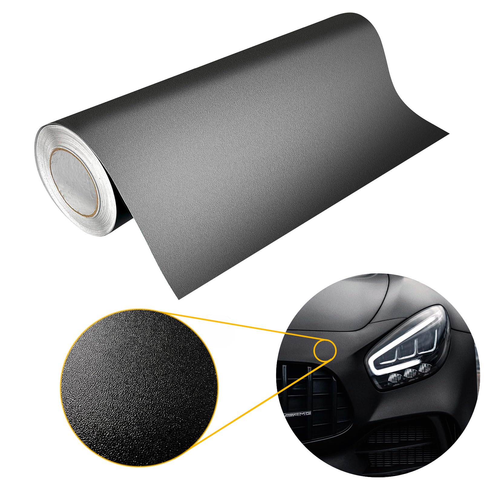 Autofolie matt 75x1000 cm | Klebefolie Auto mit Luftkanal-Kleber und UV-Schutz | Selbstklebend Folie für Innen und Außen | Auto Folierung für Tuning | Carwrappingfolie | Strukturfolie Schwarz Matt Autofolie matt 75x1000 cm | Klebefolie Auto mit Luftkanal-Kleber und UV-Schutz | Selbstklebend Folie für Innen und Außen | Auto Folierung für Tuning | Carwrappingfolie | Strukturfolie Schwarz Matt von DecoMeister