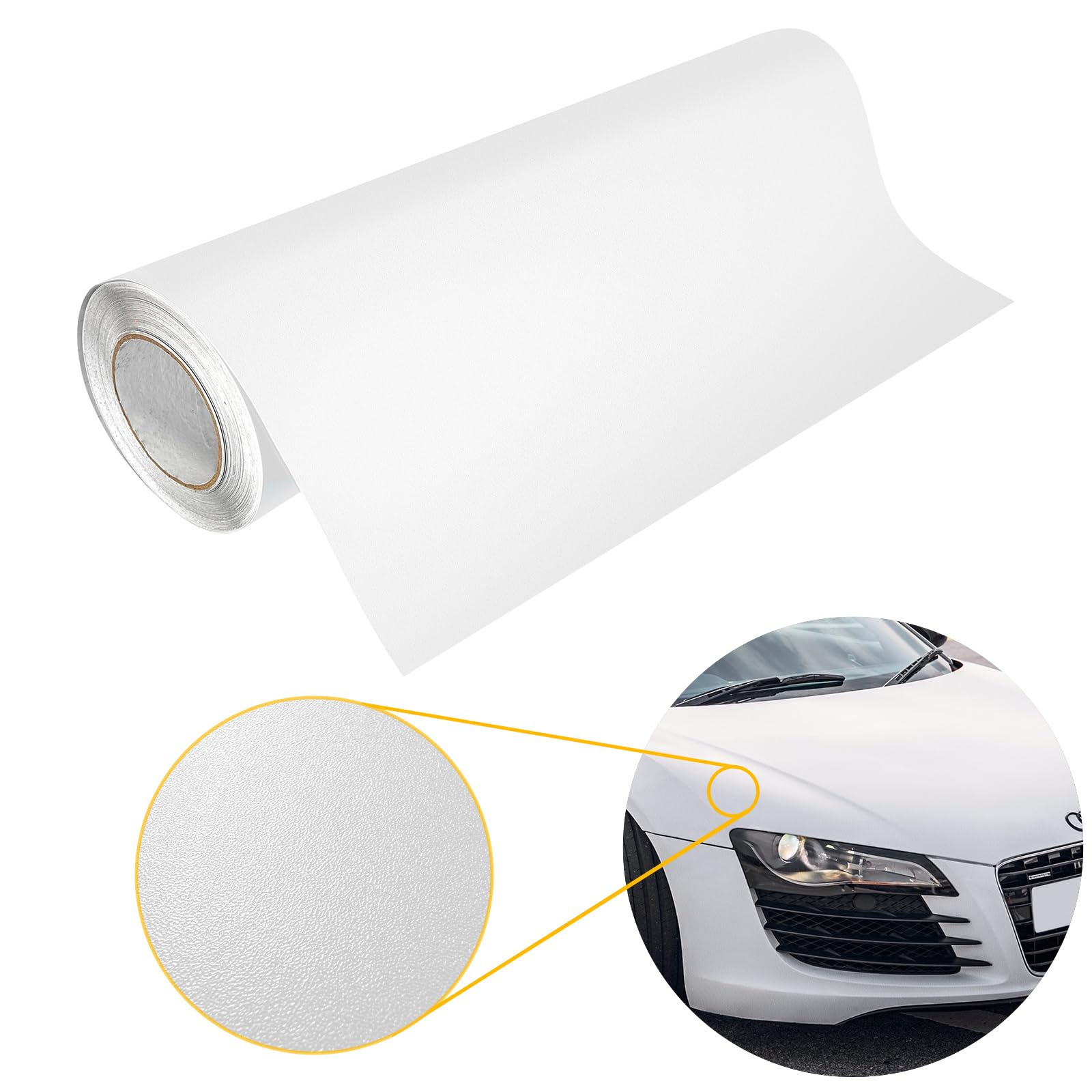Autofolie matt 75x1000 cm | Klebefolie Auto mit Luftkanal-Kleber und UV-Schutz | Selbstklebend Folie für Innen und Außen | Auto Folierung für Tuning | Carwrappingfolie | Strukturfolie Weiß Matt Autofolie matt 75x1000 cm | Klebefolie Auto mit Luftkanal-Kleber und UV-Schutz | Selbstklebend Folie für Innen und Außen | Auto Folierung für Tuning | Carwrappingfolie | Strukturfolie Weiß Matt von DecoMeister