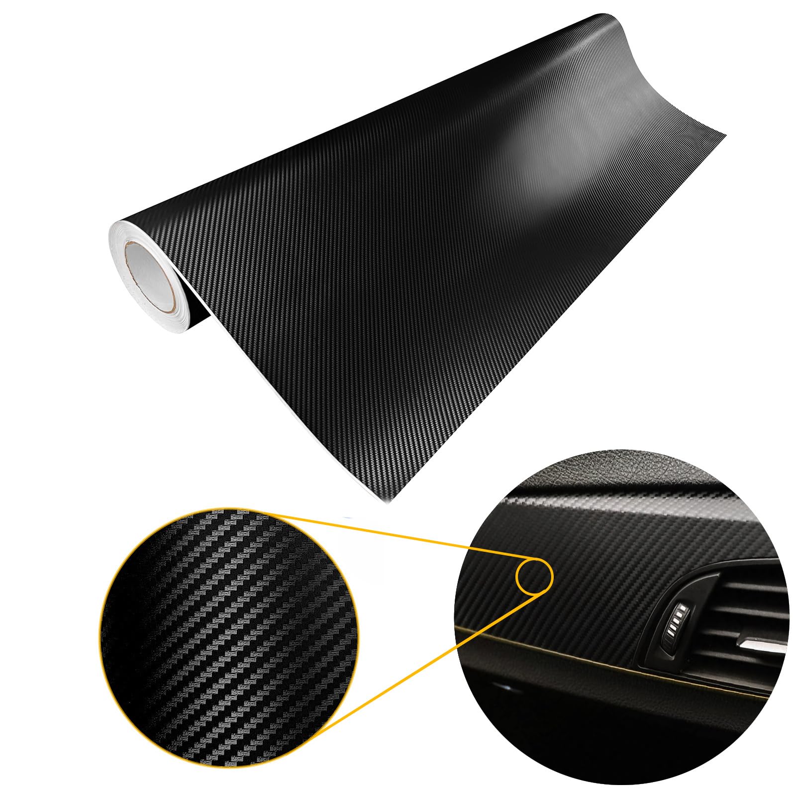 Carbon Folie 100x1000 cm | Carbonfolie matt mit Luftkanal-Kleber und UV-Schutz | Selbstklebend Autofolie für Innen und Außen | Auto Folierung für Tuning | Carwrappingfolie | Carbon 3D Schwarz Carbon Folie 100x1000 cm | Carbonfolie matt mit Luftkanal-Kleber und UV-Schutz | Selbstklebend Autofolie für Innen und Außen | Auto Folierung für Tuning | Carwrappingfolie | Carbon 3D Schwarz von DecoMeister