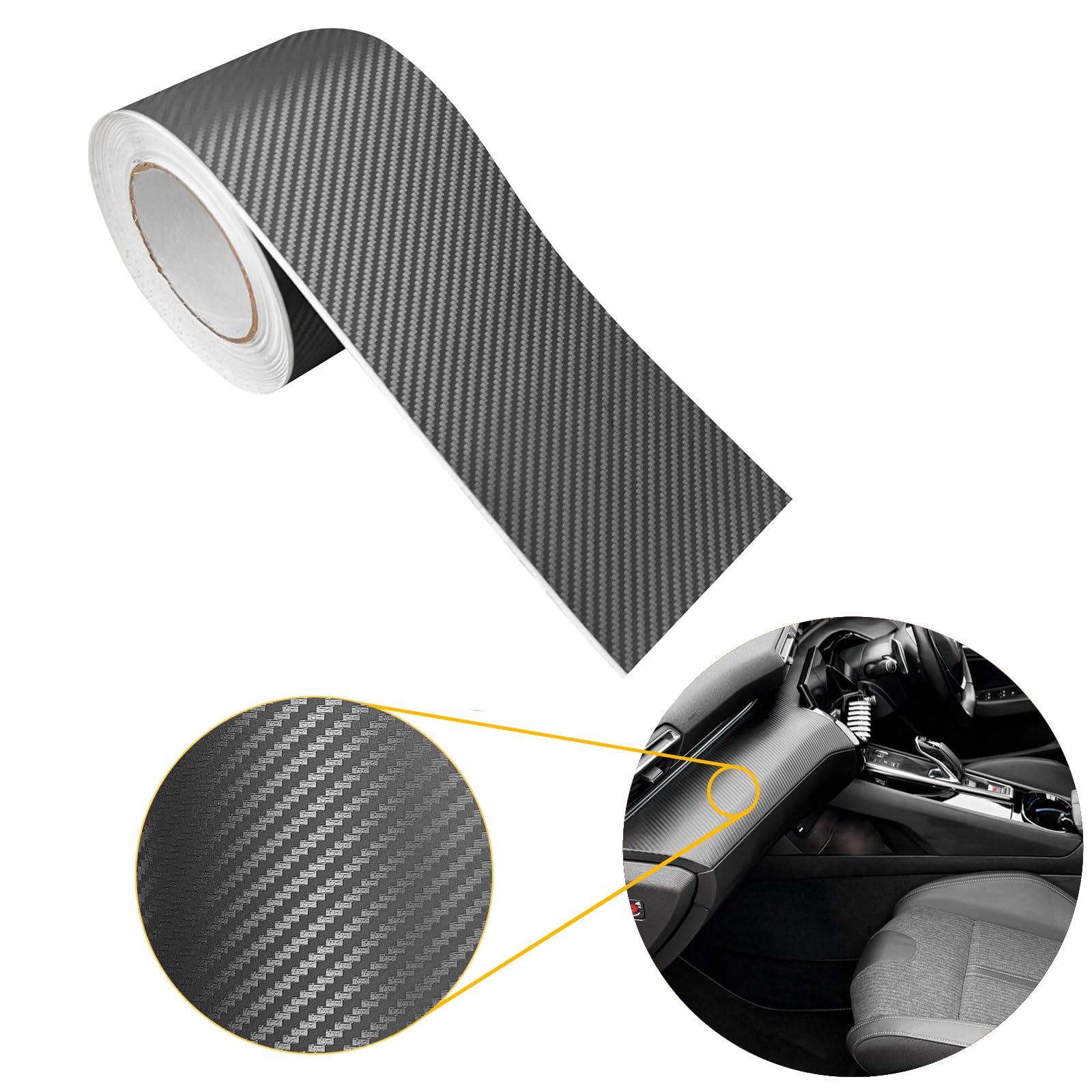 Carbon Folie 10x300 cm | Carbonfolie matt mit Luftkanal-Kleber und UV-Schutz | Selbstklebend Autofolie für Innen und Außen | Auto Folierung für Tuning | Einstiegsleisten Schutz | Carbon 3D Graphit Carbon Folie 10x300 cm | Carbonfolie matt mit Luftkanal-Kleber und UV-Schutz | Selbstklebend Autofolie für Innen und Außen | Auto Folierung für Tuning | Einstiegsleisten Schutz | Carbon 3D Graphit von DecoMeister