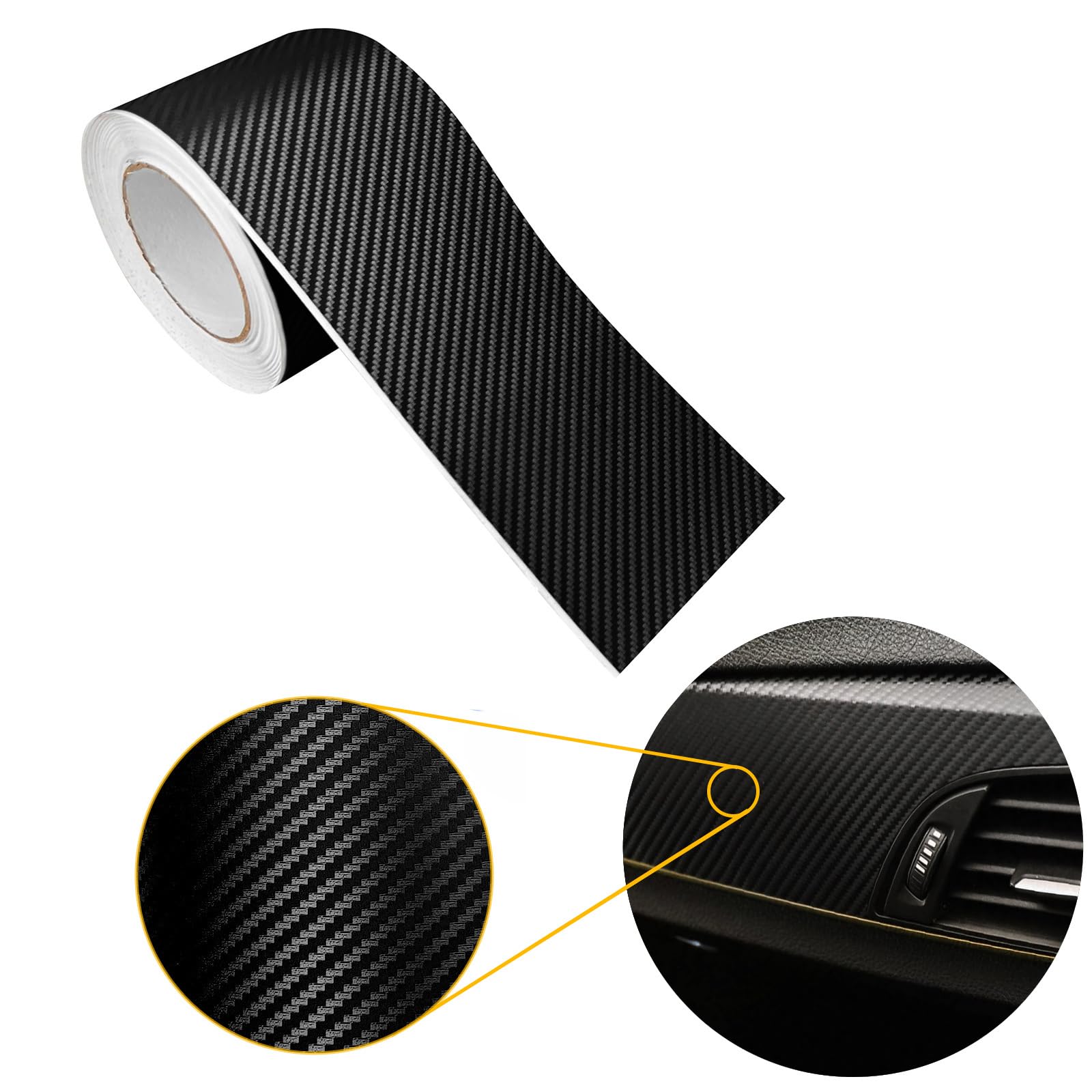 Carbon Folie 10x50 cm | Carbonfolie matt mit Luftkanal-Kleber und UV-Schutz | Selbstklebend Autofolie für Innen und Außen | Auto Folierung für Tuning | Einstiegsleisten Schutz | Carbon 3D Shwarz Carbon Folie 10x50 cm | Carbonfolie matt mit Luftkanal-Kleber und UV-Schutz | Selbstklebend Autofolie für Innen und Außen | Auto Folierung für Tuning | Einstiegsleisten Schutz | Carbon 3D Shwarz von DecoMeister