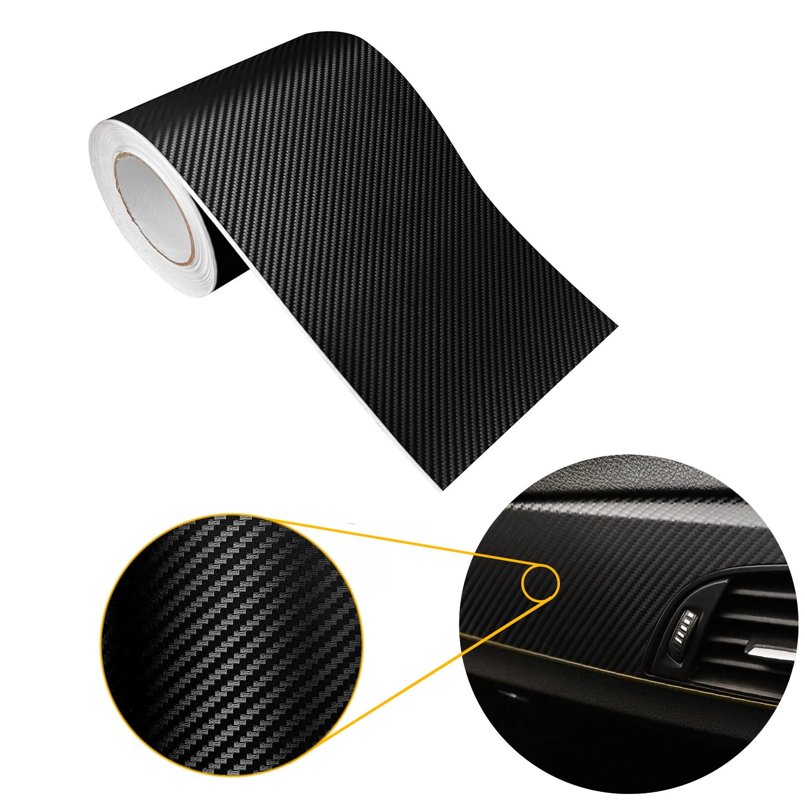 Carbon Folie 20x3000 cm | Carbonfolie matt mit Luftkanal-Kleber und UV-Schutz | Selbstklebend Autofolie für Innen und Außen | Auto Folierung für Tuning | Einstiegsleisten Schutz | Carbon 3D Schwarz Carbon Folie 20x3000 cm | Carbonfolie matt mit Luftkanal-Kleber und UV-Schutz | Selbstklebend Autofolie für Innen und Außen | Auto Folierung für Tuning | Einstiegsleisten Schutz | Carbon 3D Schwarz von DecoMeister