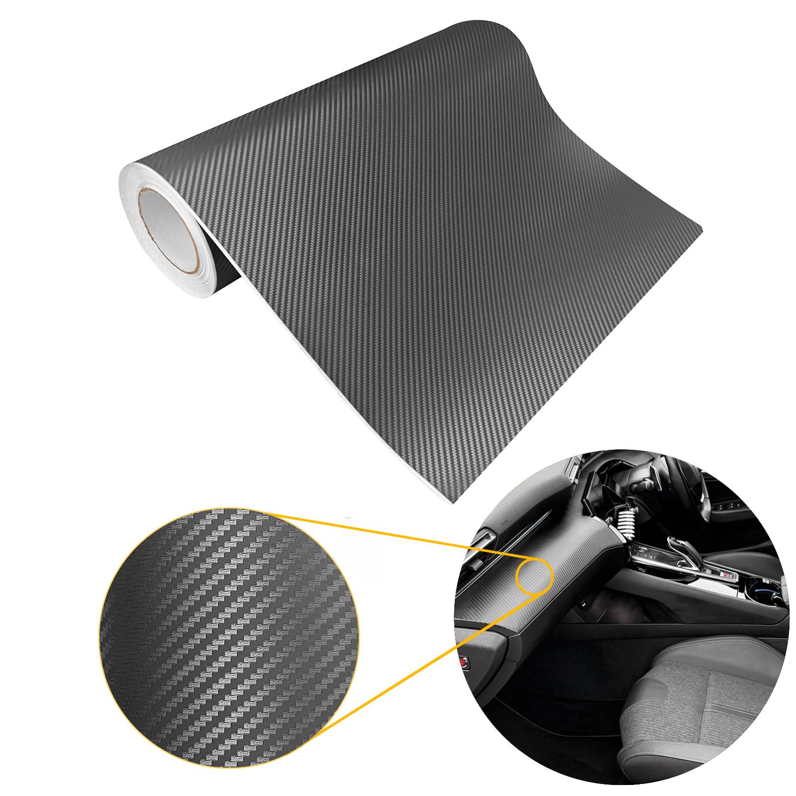 Carbon Folie 50x100 cm | Carbonfolie matt mit Luftkanal-Kleber und UV-Schutz | Selbstklebend Autofolie für Innen und Außen | Auto Folierung für Tuning | Carwrappingfolie | Carbon 3D Graphit Carbon Folie 50x100 cm | Carbonfolie matt mit Luftkanal-Kleber und UV-Schutz | Selbstklebend Autofolie für Innen und Außen | Auto Folierung für Tuning | Carwrappingfolie | Carbon 3D Graphit von DecoMeister