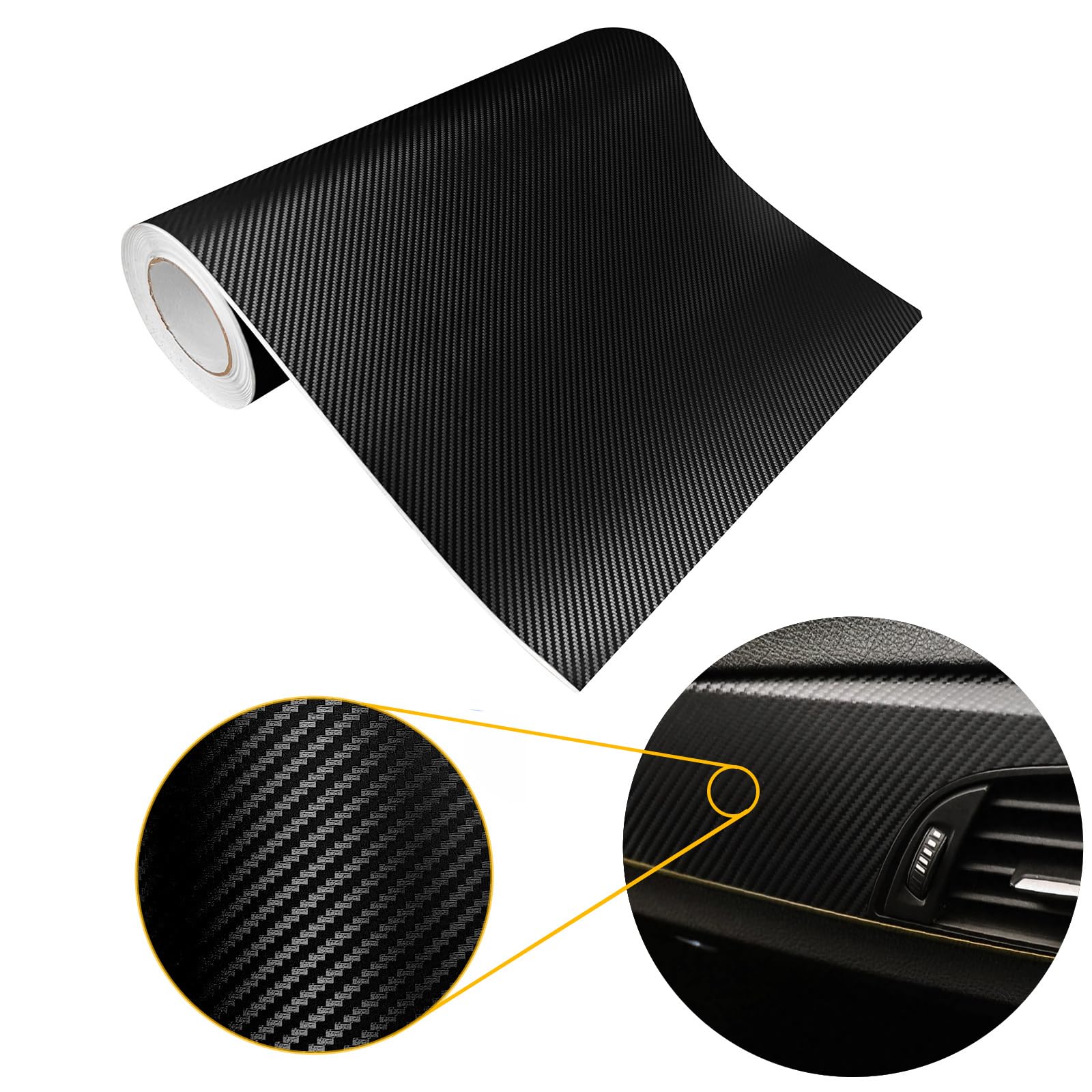Carbon Folie 50x200 cm | Carbonfolie matt mit Luftkanal-Kleber und UV-Schutz | Selbstklebend Autofolie für Innen und Außen | Auto Folierung für Tuning | Carwrappingfolie | Carbon 3D Schwarz Carbon Folie 50x200 cm | Carbonfolie matt mit Luftkanal-Kleber und UV-Schutz | Selbstklebend Autofolie für Innen und Außen | Auto Folierung für Tuning | Carwrappingfolie | Carbon 3D Schwarz von DecoMeister