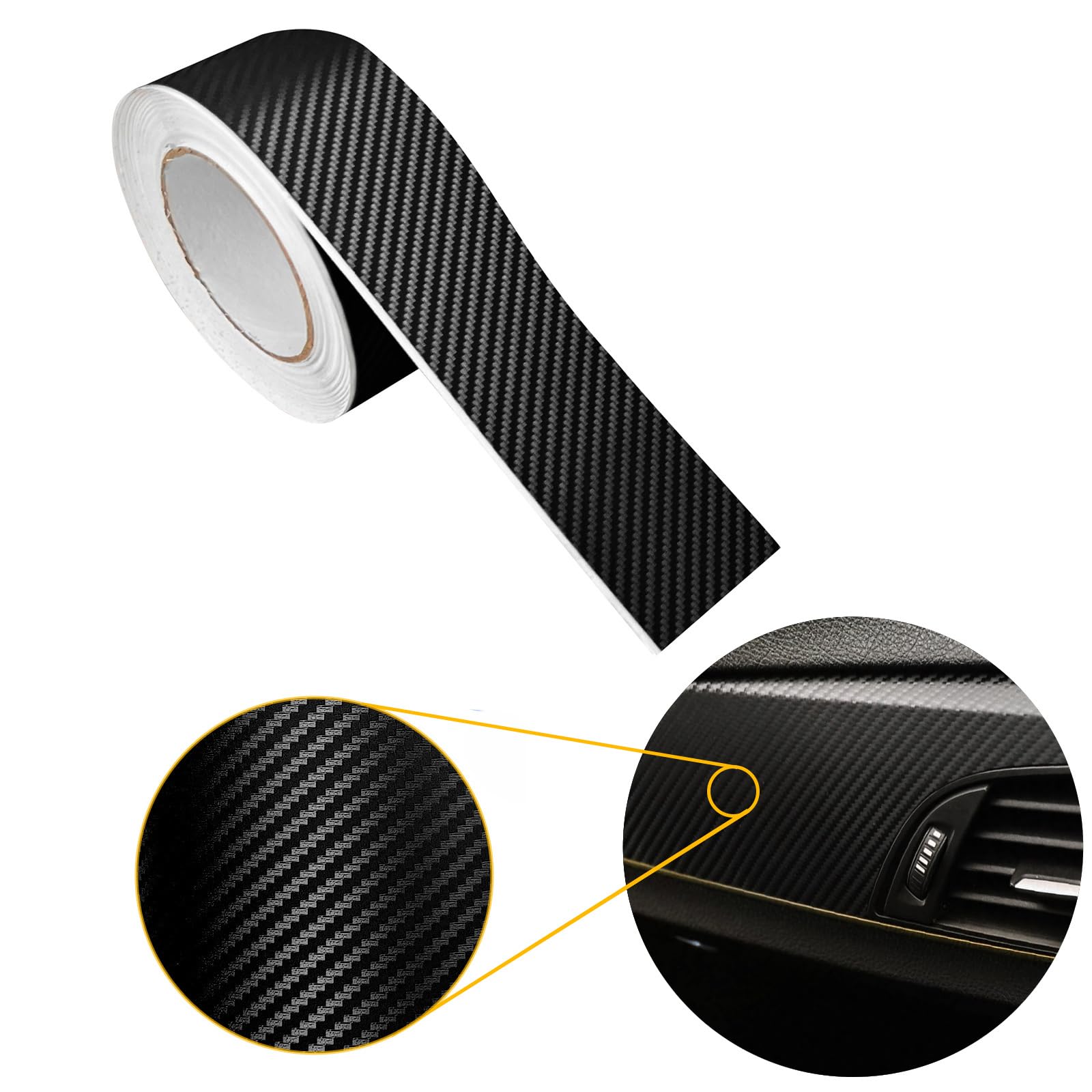 Carbon Folie 5x50 cm | Carbonfolie matt mit Luftkanal-Kleber und UV-Schutz | Selbstklebend Autofolie für Innen und Außen | Auto Folierung für Tuning | Einstiegsleisten Schutz | Carbon 3D Shwarz Carbon Folie 5x50 cm | Carbonfolie matt mit Luftkanal-Kleber und UV-Schutz | Selbstklebend Autofolie für Innen und Außen | Auto Folierung für Tuning | Einstiegsleisten Schutz | Carbon 3D Shwarz von DecoMeister