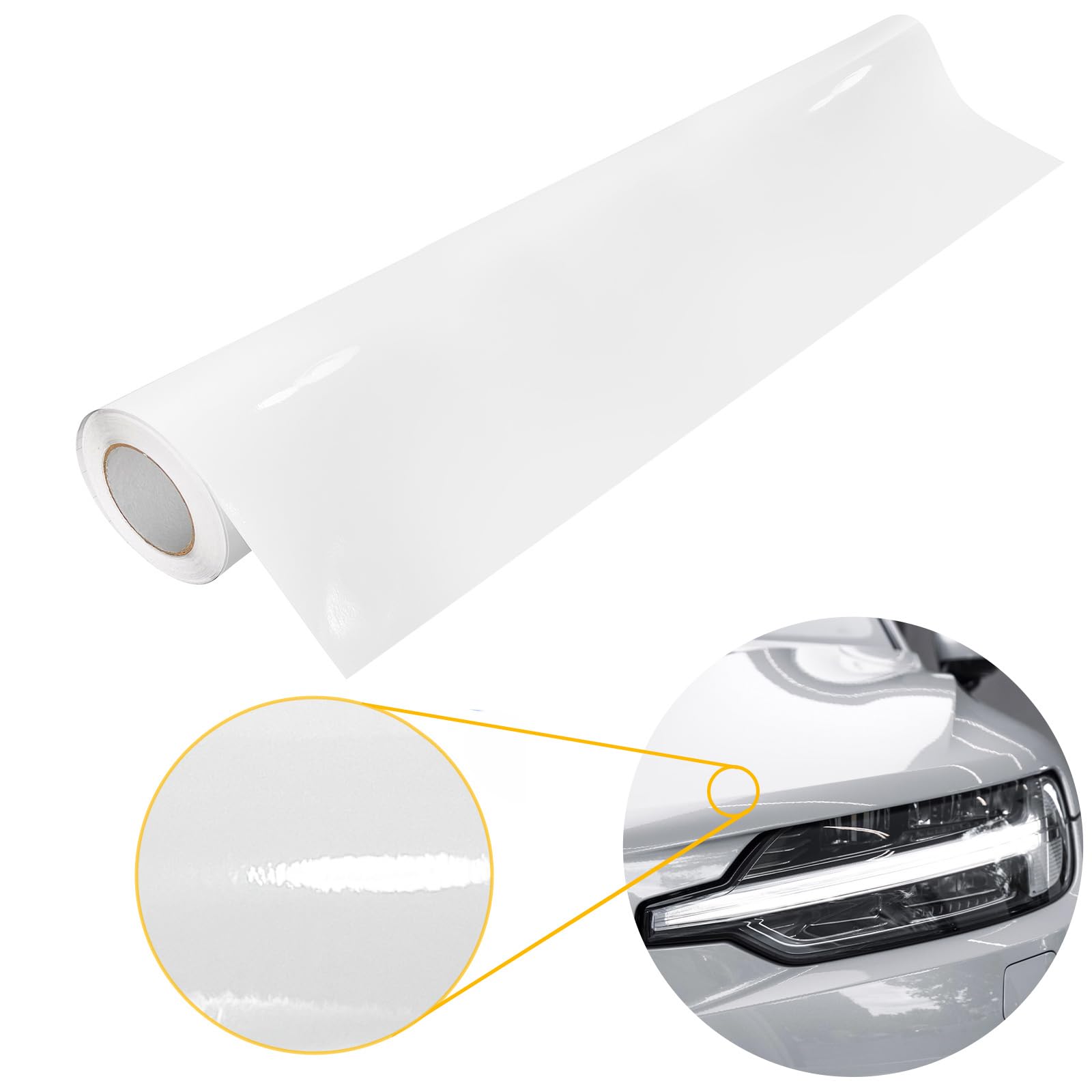 DecoMeister Autofolie Glanz 151x50 cm | Klebefolie Auto mit Luftkanal-Kleber und UV-Schutz | Selbstklebend Folie für Innen und Außen | Auto Folierung für Tuning | Carwrappingfolie | Weiß Glanz DecoMeister Autofolie Glanz 151x50 cm | Klebefolie Auto mit Luftkanal-Kleber und UV-Schutz | Selbstklebend Folie für Innen und Außen | Auto Folierung für Tuning | Carwrappingfolie | Weiß Glanz von DecoMeister