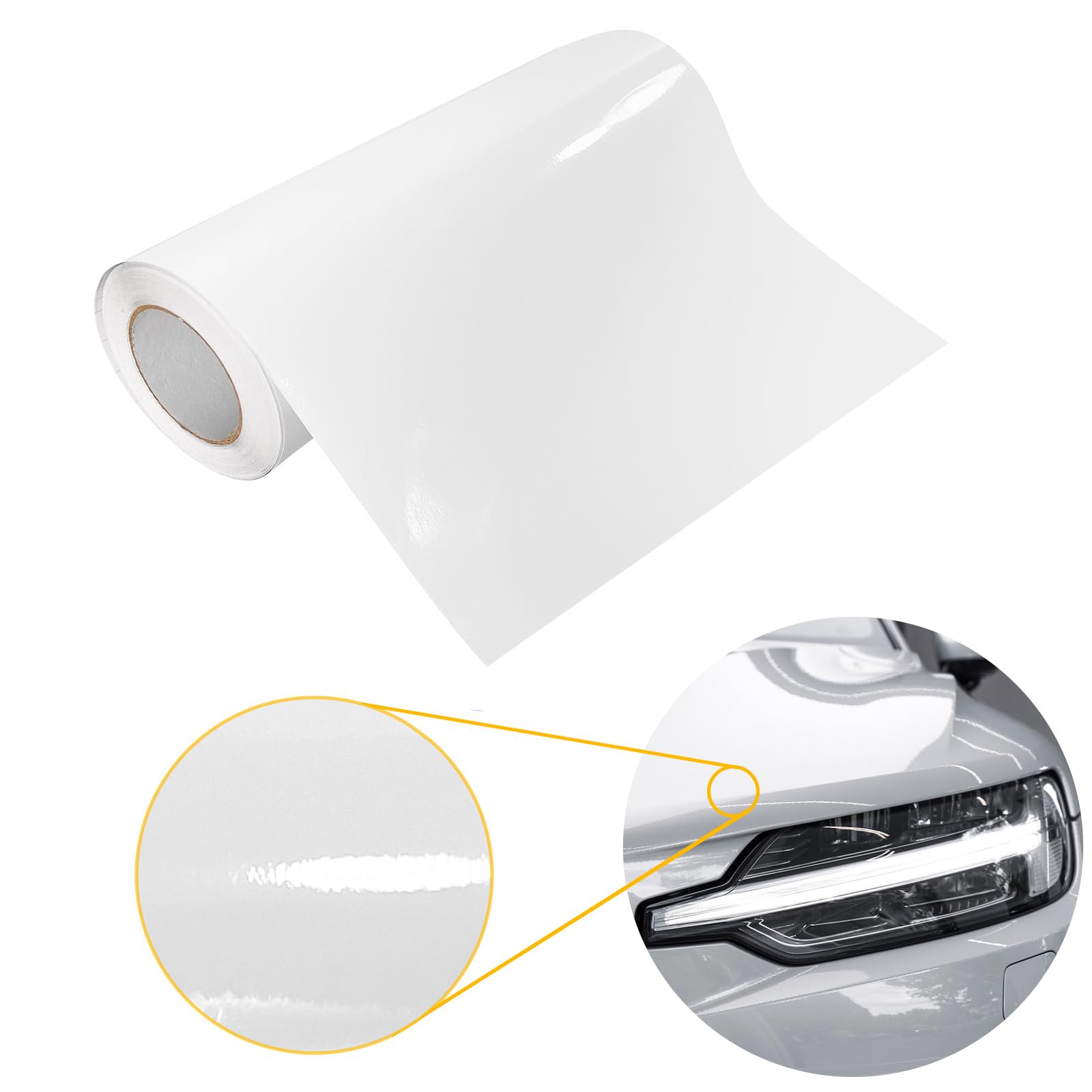 DecoMeister Autofolie Glanz 50x300 cm | Klebefolie Auto mit Luftkanal-Kleber und UV-Schutz | Selbstklebend Folie für Innen und Außen | Auto Folierung für Tuning | Carwrappingfolie | Weiß Glanz DecoMeister Autofolie Glanz 50x300 cm | Klebefolie Auto mit Luftkanal-Kleber und UV-Schutz | Selbstklebend Folie für Innen und Außen | Auto Folierung für Tuning | Carwrappingfolie | Weiß Glanz von DecoMeister