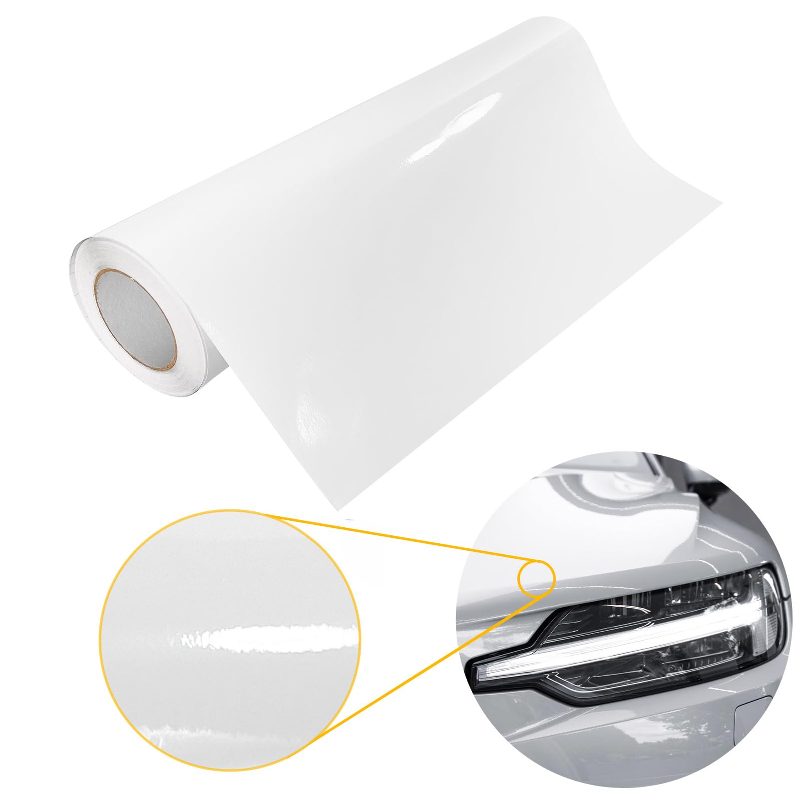 DecoMeister Autofolie Glanz 75x500 cm | Klebefolie Auto mit Luftkanal-Kleber und UV-Schutz | Selbstklebend Folie für Innen und Außen | Auto Folierung für Tuning | Carwrappingfolie | Weiß Glanz DecoMeister Autofolie Glanz 75x500 cm | Klebefolie Auto mit Luftkanal-Kleber und UV-Schutz | Selbstklebend Folie für Innen und Außen | Auto Folierung für Tuning | Carwrappingfolie | Weiß Glanz von DecoMeister