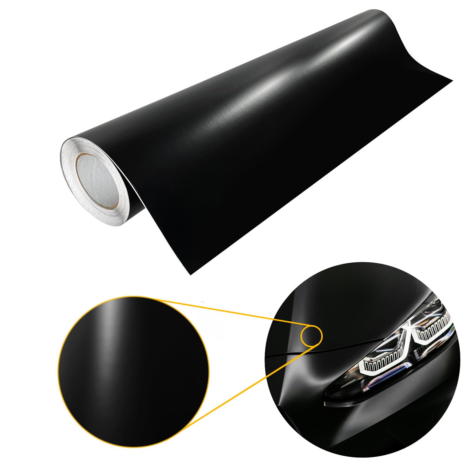 DecoMeister Autofolie matt 100x50 cm | Klebefolie Auto mit Luftkanal-Kleber und UV-Schutz | Selbstklebend Folie für Innen und Außen | Auto Folierung für Tuning | Carwrappingfolie | Schwarz Matt DecoMeister Autofolie matt 100x50 cm | Klebefolie Auto mit Luftkanal-Kleber und UV-Schutz | Selbstklebend Folie für Innen und Außen | Auto Folierung für Tuning | Carwrappingfolie | Schwarz Matt von DecoMeister