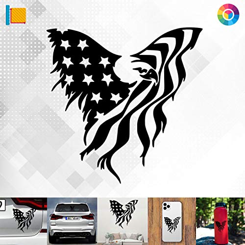 Decus Shop Amerikanische Flagge Adler 2692 // Sticker Aufkleber vers. Größe Farbe von Decus Shop