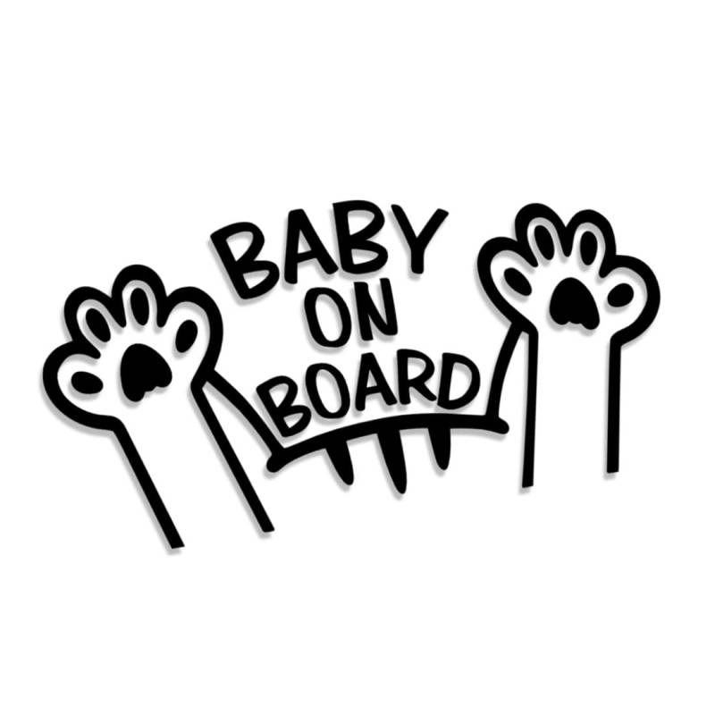 Decus Shop Baby on Board Katzen Tatzen 2708 // Sticker Aufkleber vers. Größe Farbe von Decus Shop