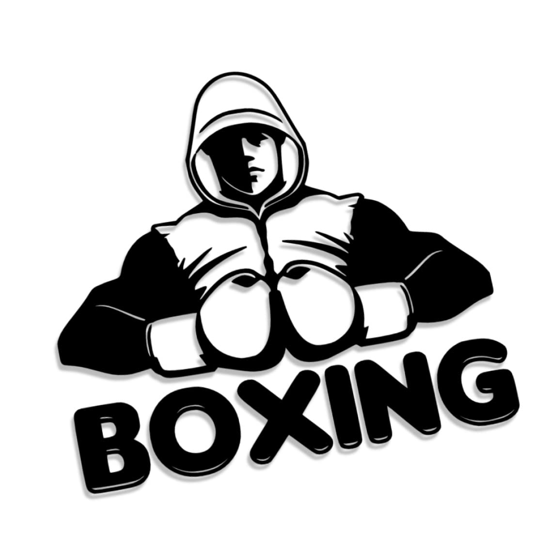 Decus Shop Boxing Mann Hoodie 2732 // Sticker Aufkleber vers. Größe Farbe von Decus Shop