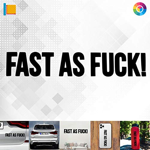 Decus Shop Fast as Fuck! 2816 // Sticker Aufkleber vers. Größe Farbe von Decus Shop