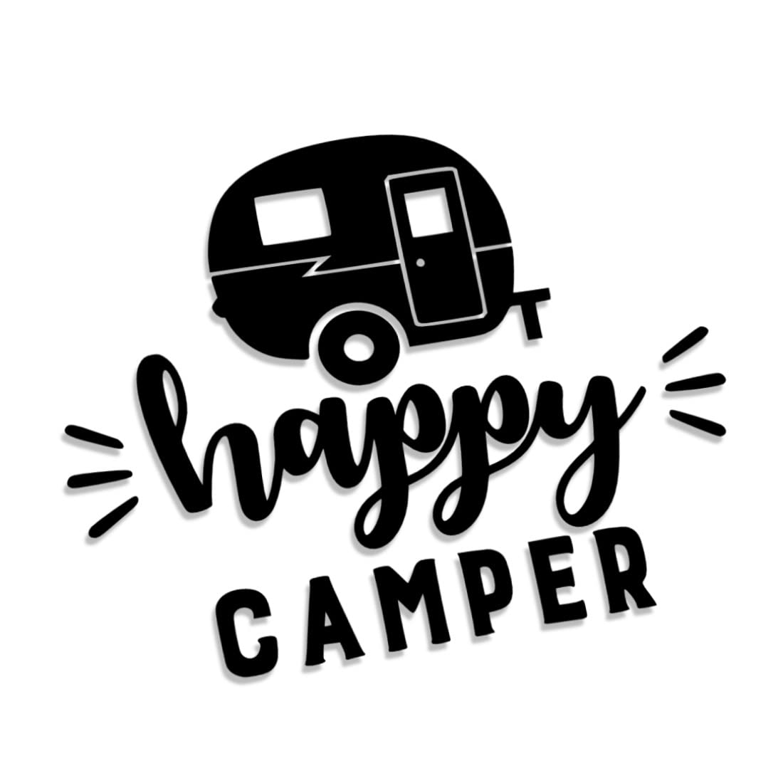 Decus Shop Happy Camper Wohnwagen 2865 // Sticker Aufkleber vers. Größe Farbe von Decus Shop