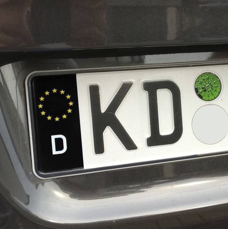 Decus-Shop Kennzeichen Nummernschild Aufkleber EU Feld // Sticker JDM Europa Kenn Zeichen (schwarz) von Decus-Shop