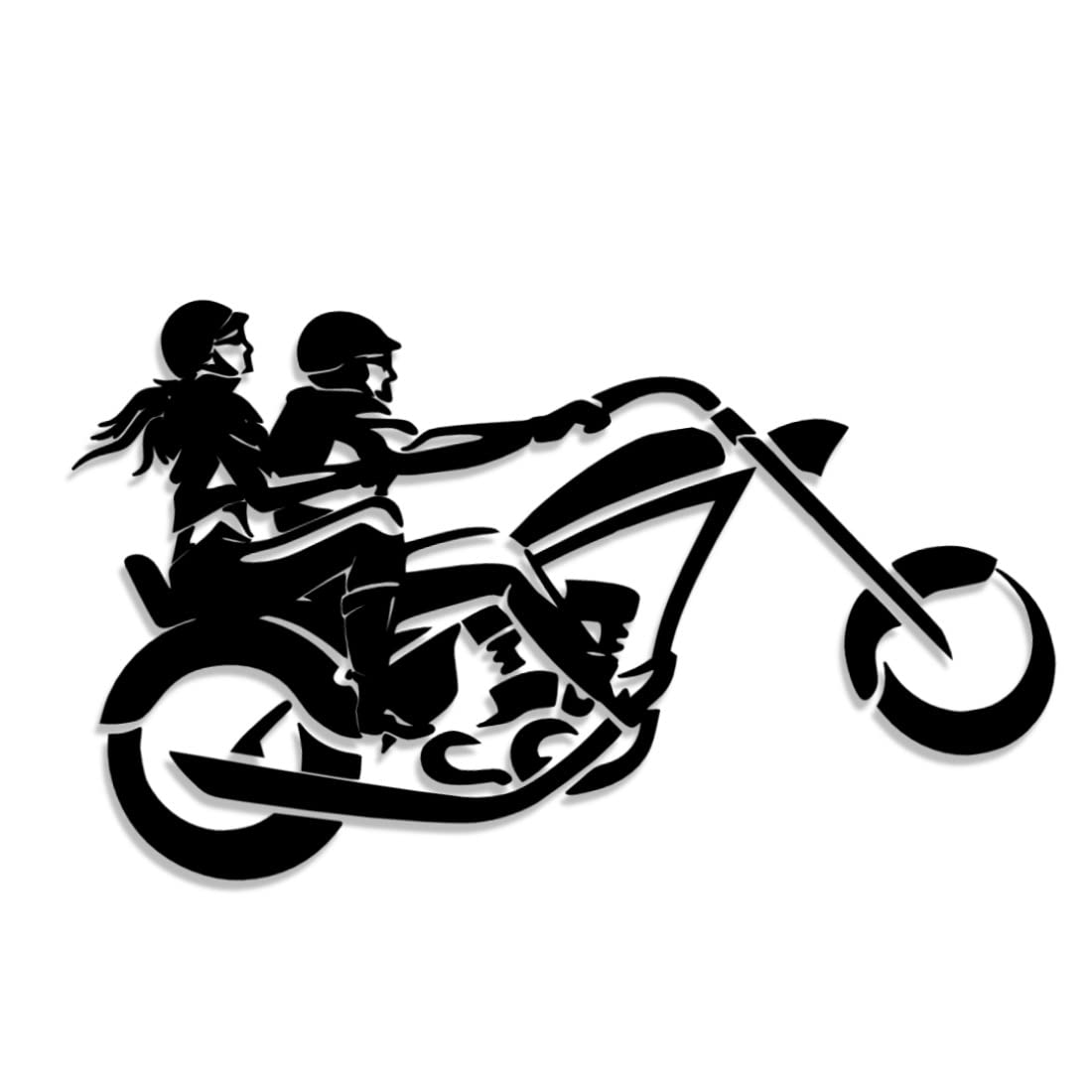 Decus Shop Motorrad Chopper Mann Frau 2998 // Sticker Aufkleber vers. Größe Farbe von Decus Shop