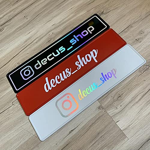 Decus Shop Wunschname Kennzeichen Nummernschild Instagram TikTok Show and Shine Fotoshooting Videodreh von Decus Shop
