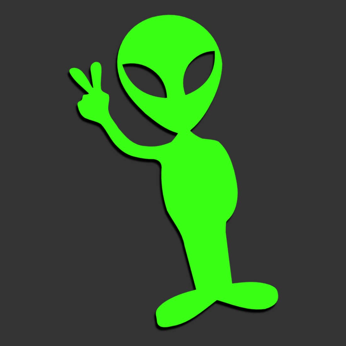 Decus Alien Auserirdischer Peace XXL 0213 (neon grün) // Sticker OEM JDM Style Aufkleber von Decus