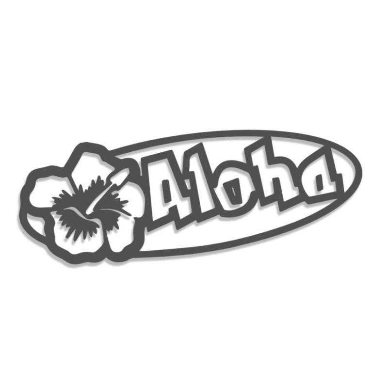 Decus Aloha Hawaii XL 0239 (grau) // Sticker OEM JDM Style Aufkleber von Decus