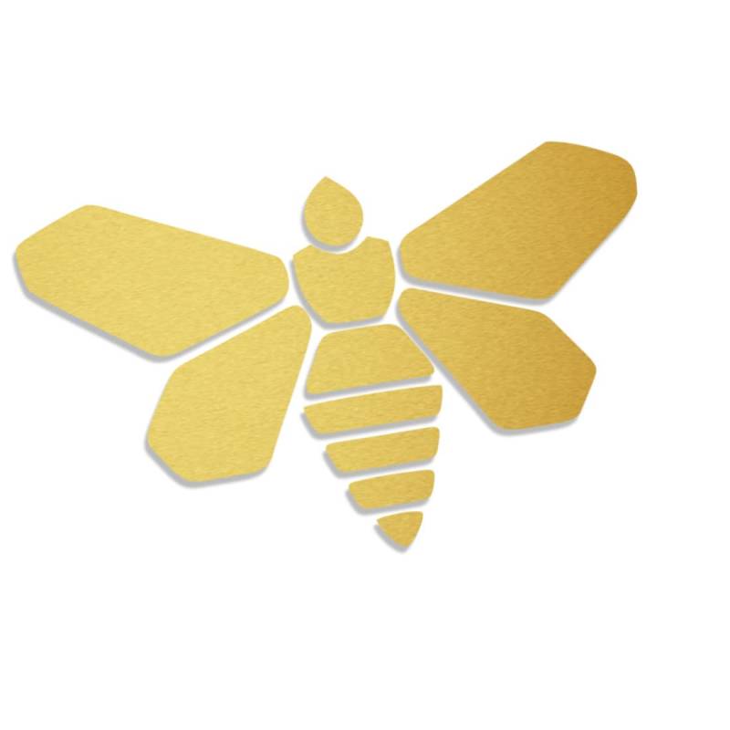 Decus Breaking Bad Biene XXL 1609 (Gold metallic) // Sticker OEM JDM Style Aufkleber von Decus