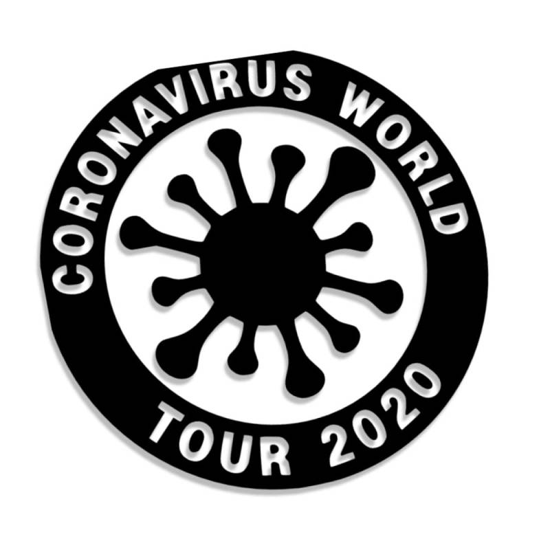 Decus Shop Corona Virus World Tour Band 3246 // Sticker Aufkleber vers. Größe Farbe von Decus Shop