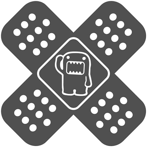 Decus DOMO KUN PFLASTER Kreuz XXL 1025 (grau) // Sticker OEM JDM Style Aufkleber von Decus