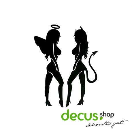 Decus Engel und Teufel Frauen sexy // Sticker OEM JDM Style Aufkleber von Decus