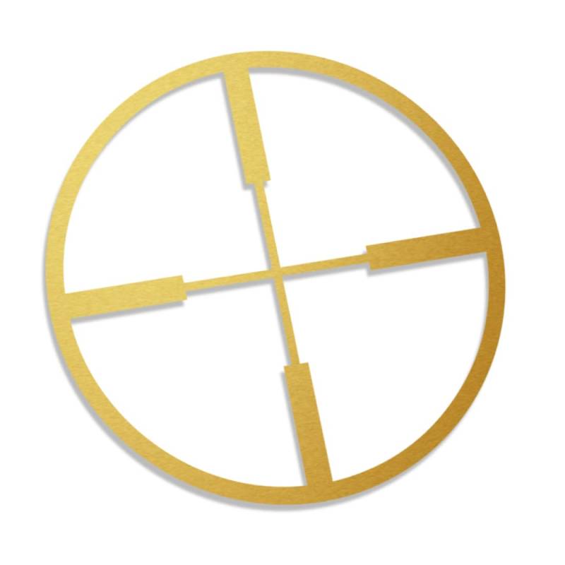 Decus Fadenkreuz Target Cross Ziel L 0184 (Gold metallic) // Sticker OEM JDM Style Aufkleber von Decus