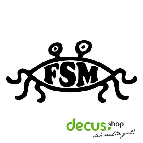 Decus Fliegendes Spaghettimonster Flying Spaghetti Monster - FSM // Sticker OEM JDM Style Aufkleber von Decus