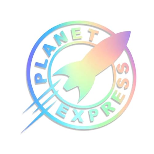Decus Futurama Planet Express L 0153 (Oil Slick Hologramm) // Sticker OEM JDM Style Aufkleber von Decus