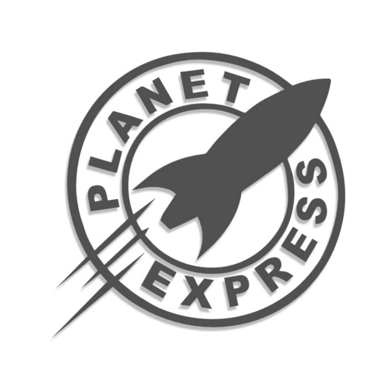 Decus Futurama Planet Express L 0153 (grau) // Sticker OEM JDM Style Aufkleber von Decus