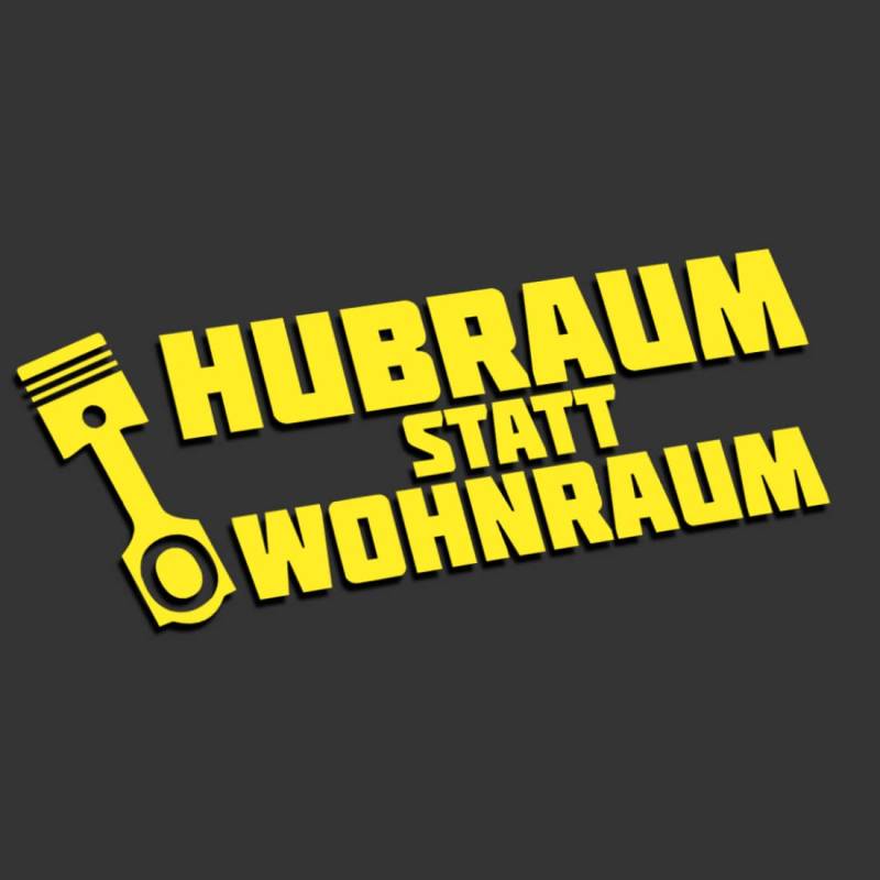 Decus HUBRAUM statt Wohnraum XXL 0071 (neon gelb) // Sticker OEM JDM Style Aufkleber von Decus