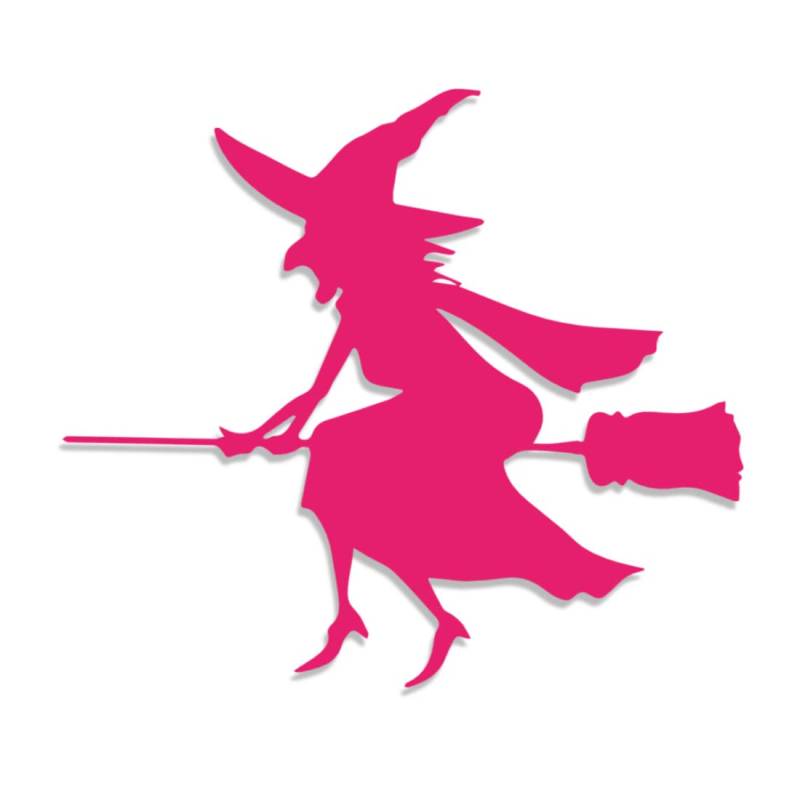 Decus Halloween Witch Hexe XXL 0235 (rosa) // Sticker OEM JDM Style Aufkleber von Decus