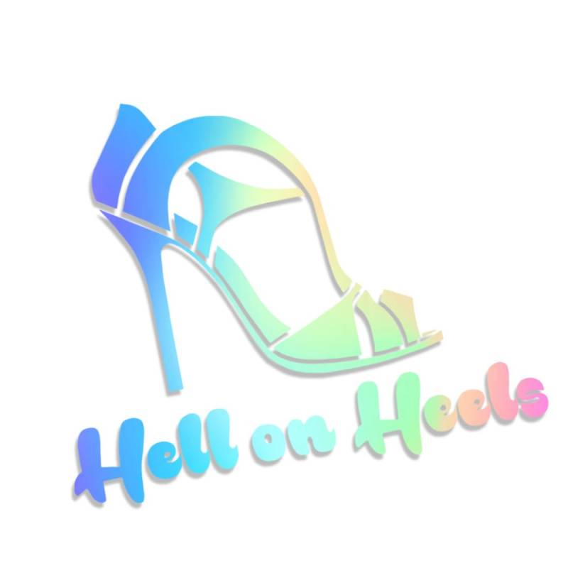 Decus Hell on Heels XXL 0281 (Oil Slick Hologramm) // Sticker OEM JDM Style Aufkleber von Decus